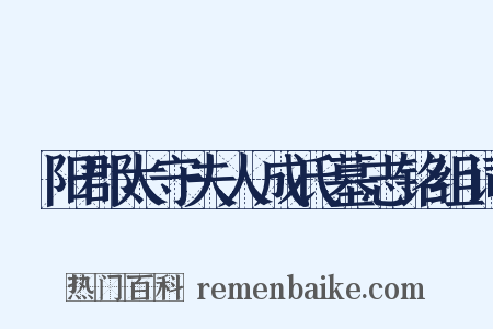 汧阳郡太守夫人成氏墓志铭组词是什么意思的图片